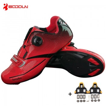 BOODUN 2018 Ultralight  Self-Locking Pro Mens Cycling Shoes Road Bike Triathlon Shoes Bicycle Lock Sneakers Zapatillas Ciclismo
