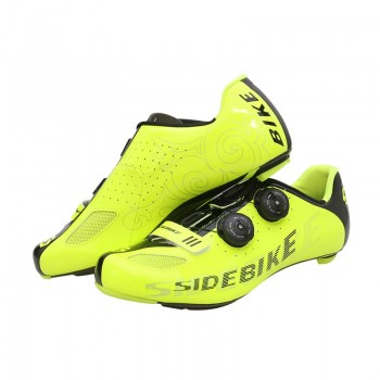 Sidebike Road Cycling Shoes Men Carbon Fiber Bike Shoes Self-Locking Breathable Ultralight Bicycle Shoes Athletic Sneakers