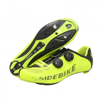 Sidebike Road Cycling Shoes Men Carbon Fiber Bike Shoes Self-Locking Breathable Ultralight Bicycle Shoes Athletic Sneakers