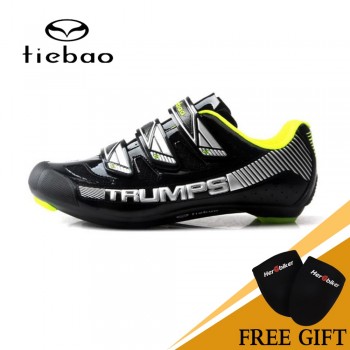 2018 TIEBAO Road Bike Shoes Professional Triathlon Riding Team Self-Locking Bike Road Riding Equipment Athletic Cycling Shoes
