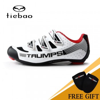 2018 TIEBAO Road Bike Shoes Professional Triathlon Riding Team Self-Locking Bike Road Riding Equipment Athletic Cycling Shoes