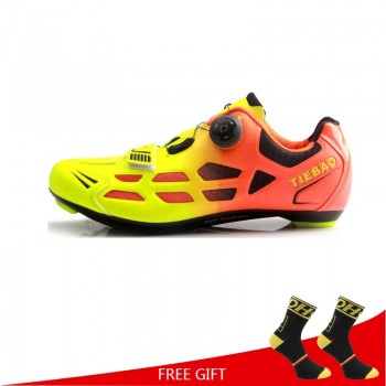 Tiebao Road Cycling Shoes Men Women Racing Bike Shoes Self-Locking Sneakers Breathable Professional Athletic Shoes