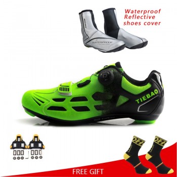 Tiebao Road Cycling Shoes Men Women Racing Bike Shoes Self-Locking Sneakers Breathable Professional Athletic Shoes