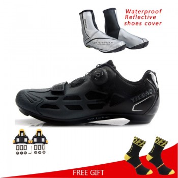 Tiebao Road Cycling Shoes Men Women Racing Bike Shoes Self-Locking Sneakers Breathable Professional Athletic Shoes