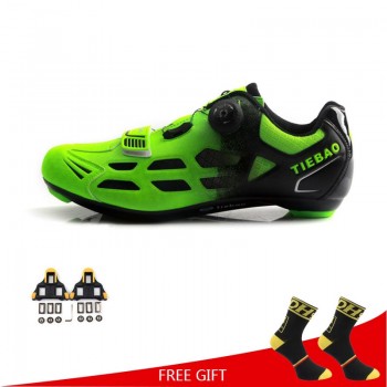 Tiebao Road Cycling Shoes Men Women Racing Bike Shoes Self-Locking Sneakers Breathable Professional Athletic Shoes