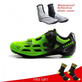 Tiebao Road Cycling Shoes Men Women Racing Bike Shoes Self-Locking Sneakers Breathable Professional Athletic Shoes