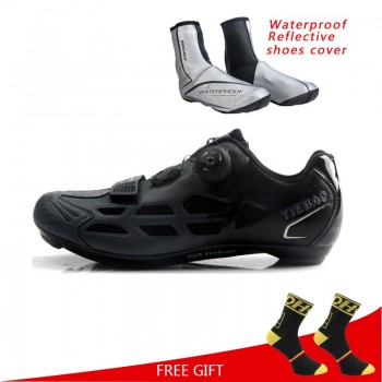 Tiebao Road Cycling Shoes Men Women Racing Bike Shoes Self-Locking Sneakers Breathable Professional Athletic Shoes