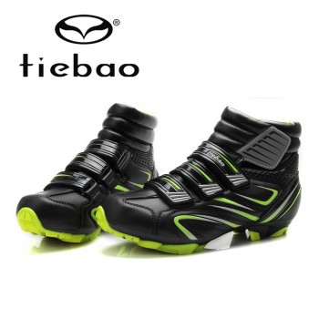 Tiebao Winter Warm Windproof MTB Bike Shoes Boots Breathable Non-slip Cycling Shoes Mountain Bike Bicycle Self-lock Shoes
