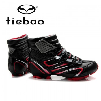 Tiebao Winter Warm Windproof MTB Bike Shoes Boots Breathable Non-slip Cycling Shoes Mountain Bike Bicycle Self-lock Shoes