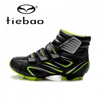 Tiebao Winter Warm Windproof MTB Bike Shoes Boots Breathable Non-slip Cycling Shoes Mountain Bike Bicycle Self-lock Shoes
