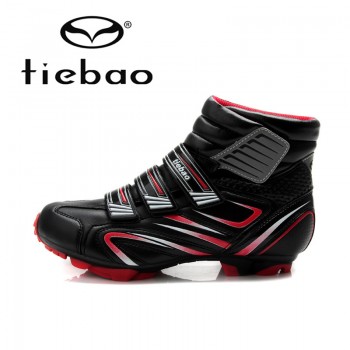 Tiebao Winter Warm Windproof MTB Bike Shoes Boots Breathable Non-slip Cycling Shoes Mountain Bike Bicycle Self-lock Shoes