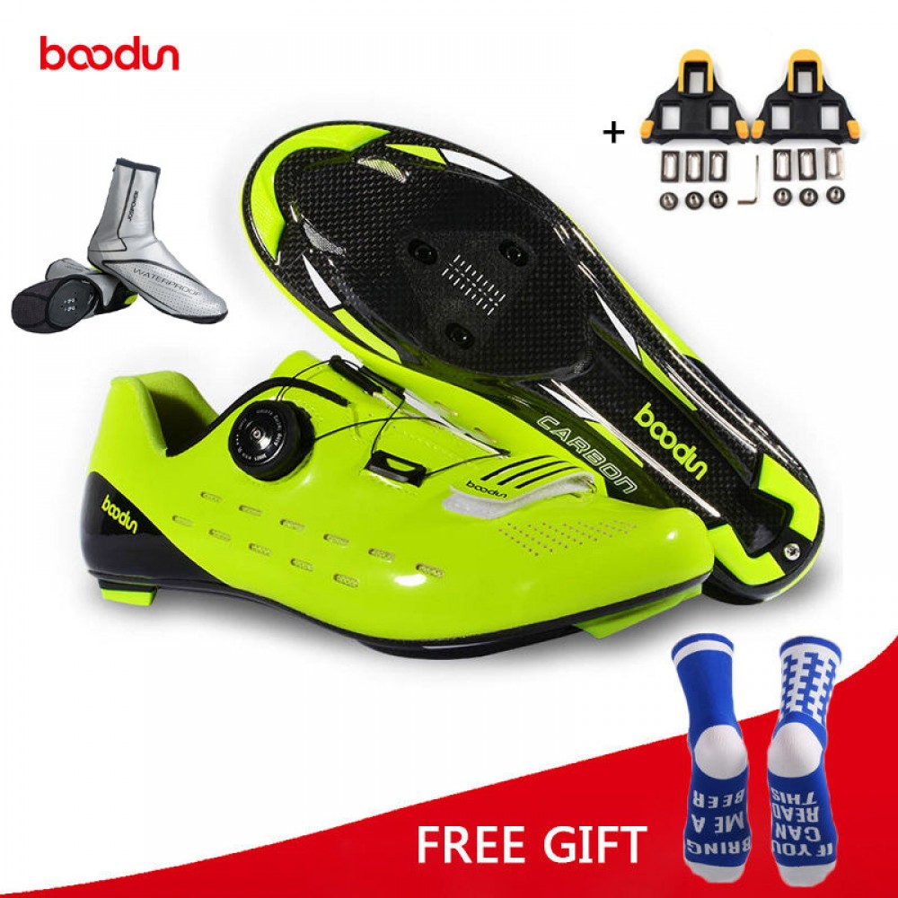Boodun Riding Cycling Shoes Road Carbon Fiber Breathable Bicycle Shoes Athletic Racing Sneakers Bike Shoes Zapatillas Ciclismo