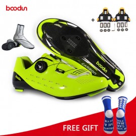 Boodun Riding Cycling Shoes Road Carbon Fiber Breathable Bicycle Shoes Athletic Racing Sneakers Bike Shoes Zapatillas Ciclismo