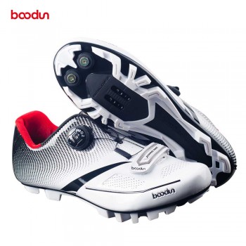 BOODUN New Men Bicycle Mountain Bike Shoes Non-slip Self-locking Cycling Shoes Mirror Superfiber mtb Shoes Sapatos de ciclismo