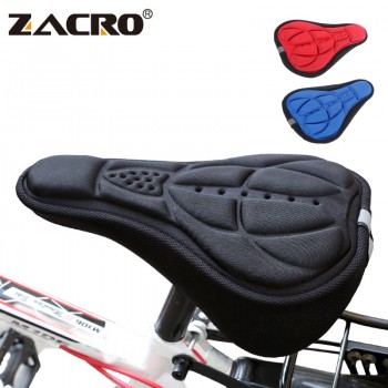 Zacro Bicycle Saddle 3D Soft Bike Seat Cover Gel Silicone Seat Cushion Cycling Saddle for Bicycle Bike Accessories