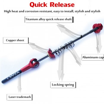 VXM Bicycle Skewers Titanium Ti Axis Skewers QR MTB Road Bike Quick Release Front 100 Rear 135mm Wheel Hub Skewers Bicycle Parts
