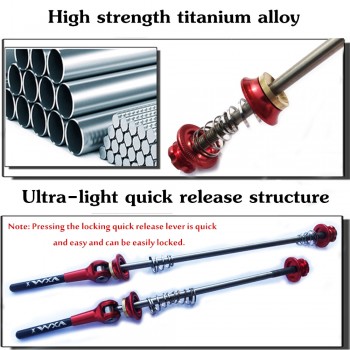 VXM Bicycle Skewers Titanium Ti Axis Skewers QR MTB Road Bike Quick Release Front 100 Rear 135mm Wheel Hub Skewers Bicycle Parts