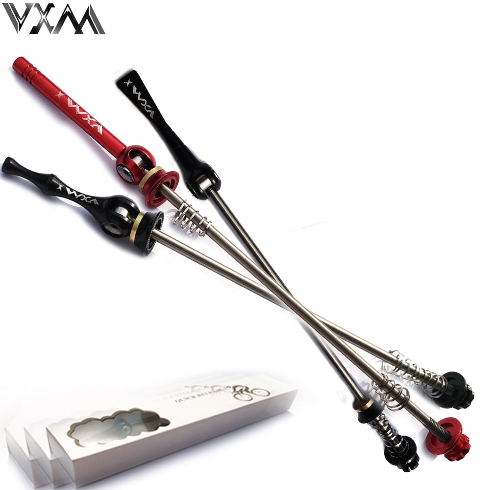 VXM Bicycle Skewers Titanium Ti Bike Skewers 100/130/135mm MTB Road Cycling Quick Release Ultralight Copper Ring Bicycle Parts