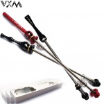 VXM Bicycle Skewers Titanium Ti Bike Skewers 100/130/135mm MTB Road Cycling Quick Release Ultralight Copper Ring Bicycle Parts
