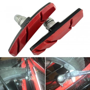 One Pair Mountain Road Bike Brake pads MTB Bicycle Braking V-Brake Holder Shoes Rubber Blocks Durable Cycling Accessories 2510