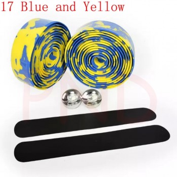 Road Bike Bicycle Handlebar tape Camouflage Cycling Handle Belt Cork Wrap with Bar Plugs  17 Colors FZE001