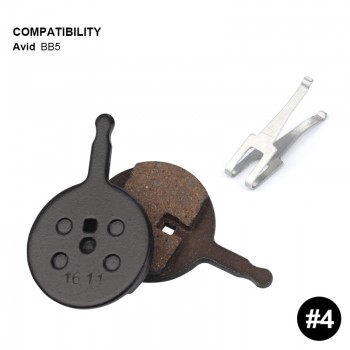 4 Pairs Organic MTB Mountain Bikes Cycling Road Bicycle Resin Disc Brake Pads For SHIMANO TEKTRO AVID Hayes ZOOM MAGURA FORMULA