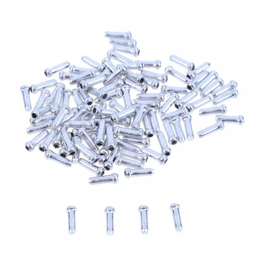 100pcs Aluminum Bike Bicycle Brake Shifter Inner Cable Tips Wire End Cap bicycles derailleur shift cable end caps aluminum