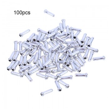 100pcs Aluminum Bike Bicycle Brake Shifter Inner Cable Tips Wire End Cap bicycles derailleur shift cable end caps aluminum