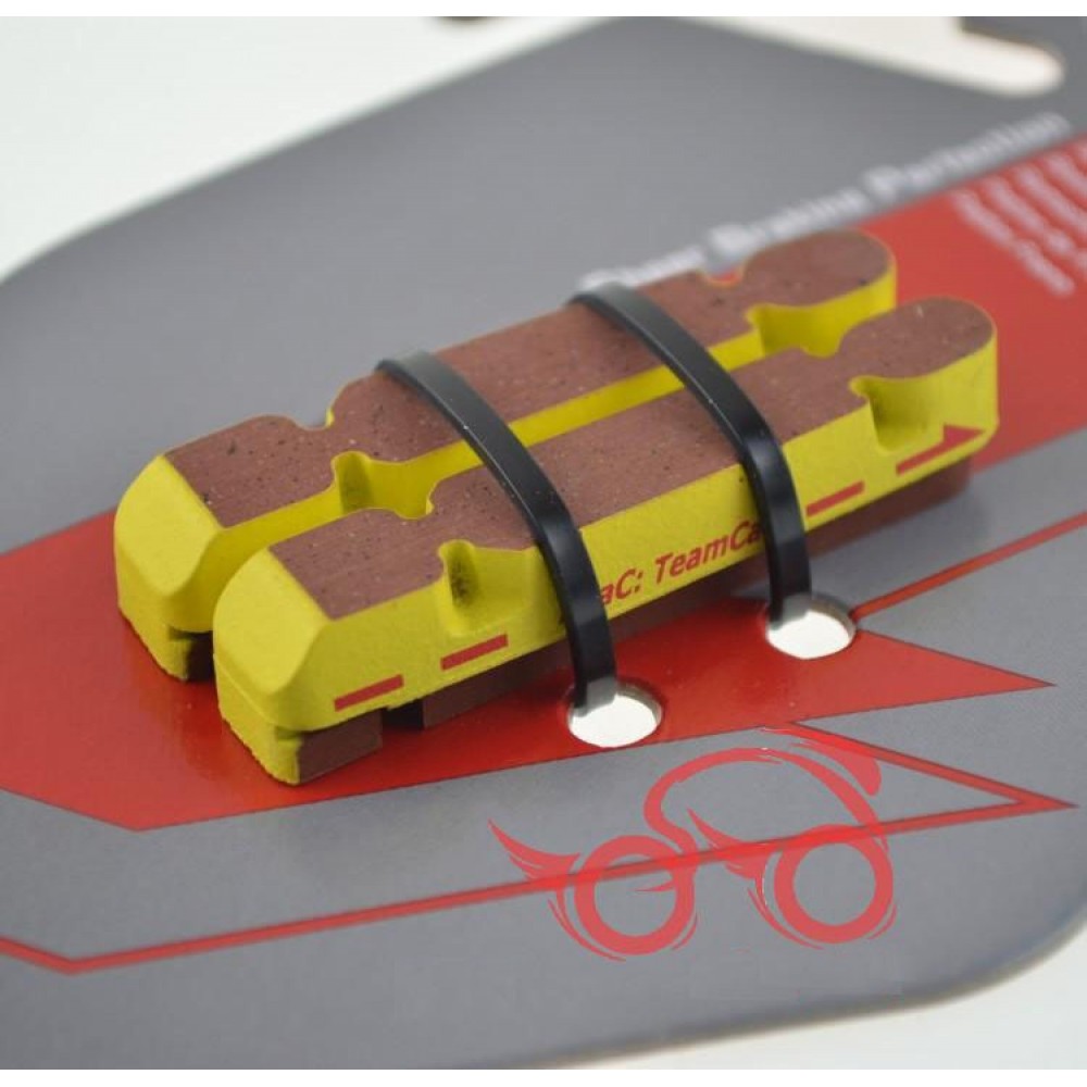 1 pair Premier elastomer compound specifically for carbon rim use Caliper Inserts,professional Carbon+cork Compound brake pads