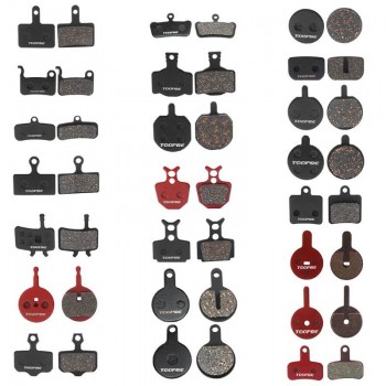 New 1 Pair/2pcs MTB Mountain Bike Cycling Red Copper Fiber Metal Disc Brake Pads for Shimano M446 355 395 BB5 Bicycle Parts