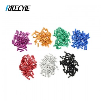 50PCS/Lot Aluminum Alloy Bike Bicycle Brake Cable Tips Crimps Gear Inner Cable End Caps Wire Ferrules