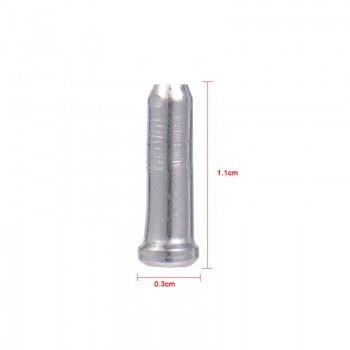 50PCS/Lot Aluminum Alloy Bike Bicycle Brake Cable Tips Crimps Gear Inner Cable End Caps Wire Ferrules