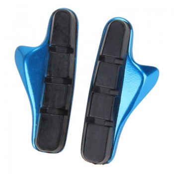 2X Mountain Road Bicycle Cycling Folding Bike V Brake Pads Holder Blocks Mountain Road Bike Brake Pads Rubber Blocks Parts