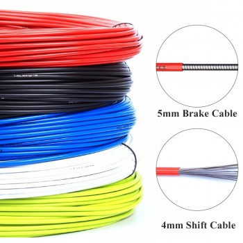 3m Bicycle Brake Cables Shift Cable Wire For Bicycle 4mm/5mm MTB Road Bike Shifters Derailleur Brake Cable Line Pipe
