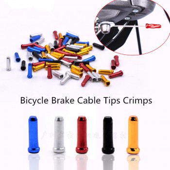 10 Pcs Aluminum Alloy MTB Bike Bicycle Brake Cable Tips Crimps Bicycles Derailleur Shift End Caps Core Inner Wire Ferrules