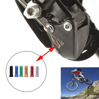 10 Pcs Aluminum Alloy MTB Bike Bicycle Brake Cable Tips Crimps Bicycles Derailleur Shift End Caps Core Inner Wire Ferrules