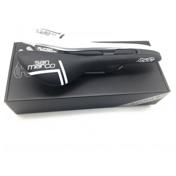San Marco ASPIDE saddle road bike black and white Carbon Fiber Leather saddles bicycle sillin bici Rail bow cushion120+/5g