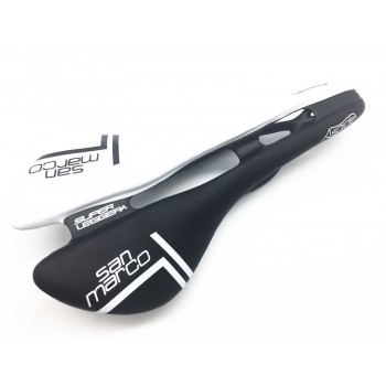 San Marco ASPIDE saddle road bike black and white Carbon Fiber Leather saddles bicycle sillin bici Rail bow cushion120+/5g