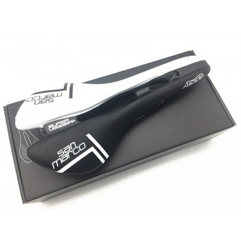 San Marco ASPIDE saddle road bike black and white Carbon Fiber Leather saddles bicycle sillin bici Rail bow cushion120+/5g