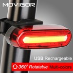 120Lumens USB Rechargeable Bicycle Rear Light Cycling LED Taillight Waterproof MTB Road Bike Tail Light Back Lamp for Bicycle