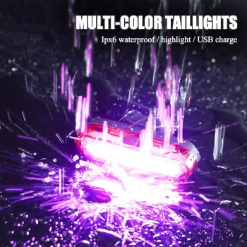120Lumens USB Rechargeable Bicycle Rear Light Cycling LED Taillight Waterproof MTB Road Bike Tail Light Back Lamp for Bicycle