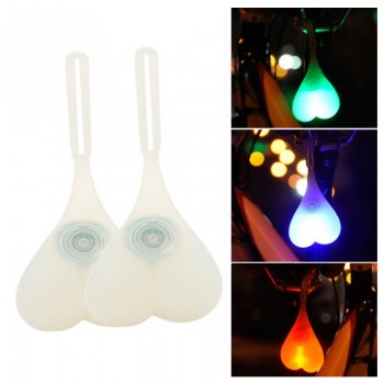 Bike Light Cycling Balls Tail Waterproof Silicone Bicycle Taillight Rear Lights Heart Shape Night Warning Led