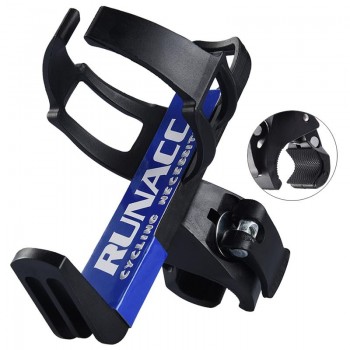 RUNACC Bottle Holder Bicycle Water Bottle Cage Rack 360 Degree Rotating Baby Bottle Holder for Stroller MTB Bike Black