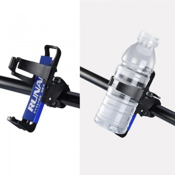 RUNACC Bottle Holder Bicycle Water Bottle Cage Rack 360 Degree Rotating Baby Bottle Holder for Stroller MTB Bike Black