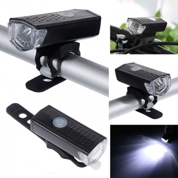 Zacro Rechargeable Bike Light 300 Lumen 3 Modes Headlight Bike 6000K Bicycle Flashlight Dynamo Light Front Running Lights