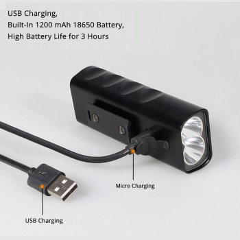 15000Lum 2/3*L2/T6 USB Rechargeable Built-In 5200mAh 3Modes Bicycle Light  Waterproof Headlight Bike Accessories With Taillight