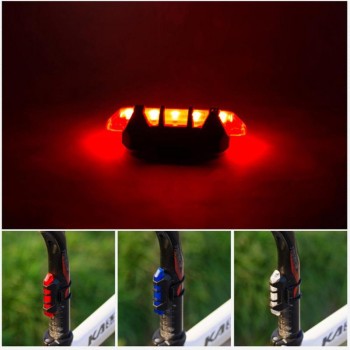 Portable USB Rechargeable Bike Bicycle Tail Rear Safety Warning Light Taillight Lamp Super Bright 3 Modes IP44 Warning Lamp New