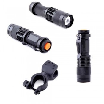 3 Mode Bike Light 2000 Lumens Q5 Front Led Bicycle Light 7 Watt Waterproof Zoomable Cycling Torch LED Flashlight Bike Tail Light