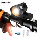 15000LM T6 LED USB Line Rear Light Adjustable Bicycle Light 3000mAh Rechargeable Battery Zoomable Front Bike Headlight Lamp