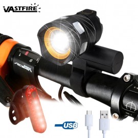 15000LM T6 LED USB Line Rear Light Adjustable Bicycle Light 3000mAh Rechargeable Battery Zoomable Front Bike Headlight Lamp